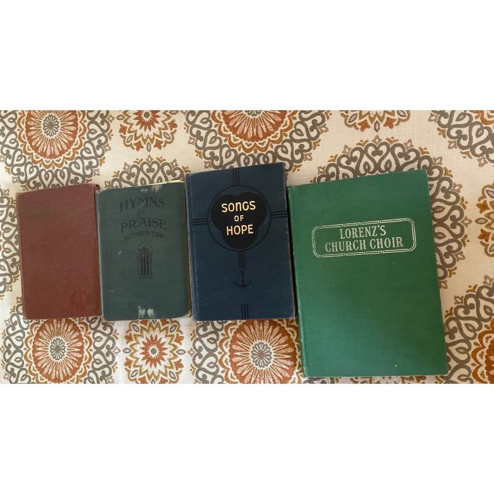Vintage Religious Hymnal Book Lot Cokesbury Songs of Hope Lorenz Church Choir 4